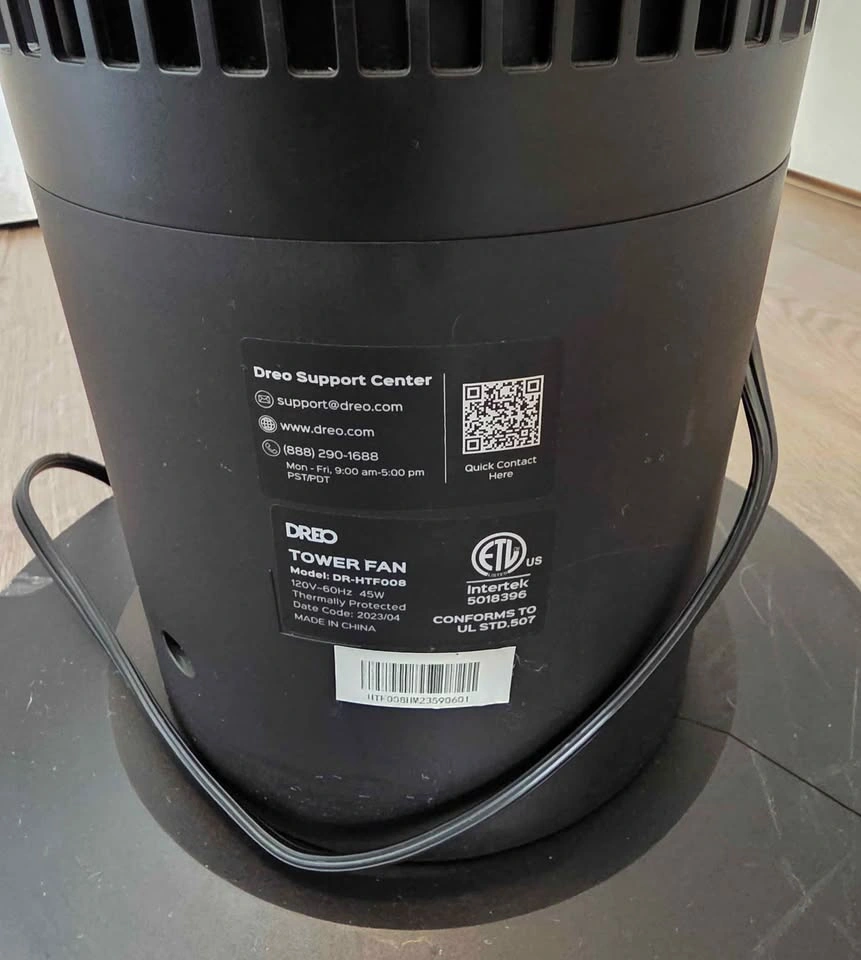 Dreo 40" Oscillating Tower Fan – 5 Speeds & 4 Modes - photo 4