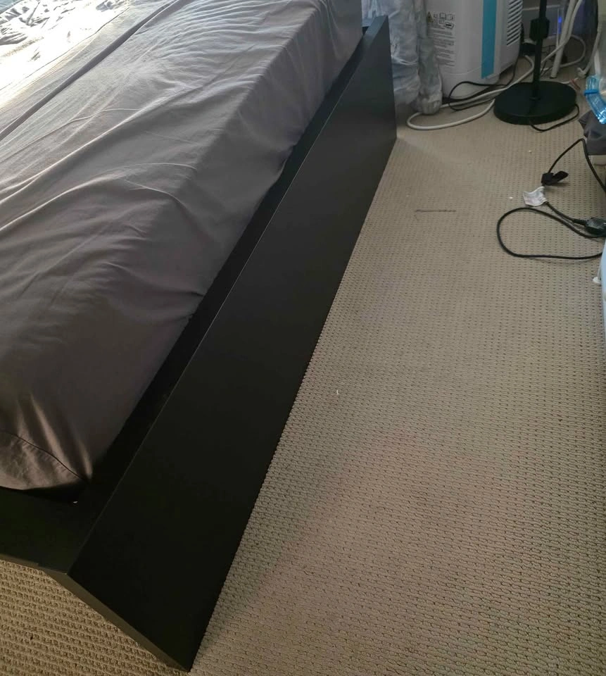 IKEA MALM Queen Bed + NOVA Mattress + Nightstand - photo 3