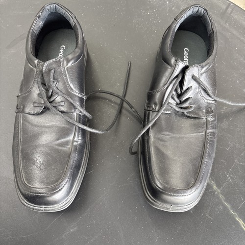 George Men’s Size 9 Black Lace Up Dress Shoes - photo 2
