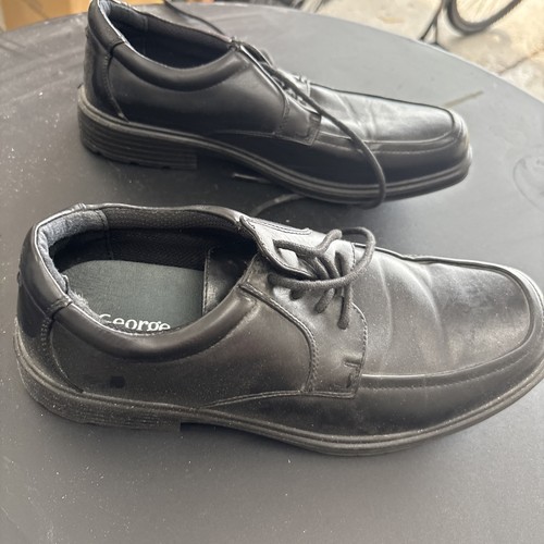 George Men’s Size 9 Black Lace Up Dress Shoes - photo 3