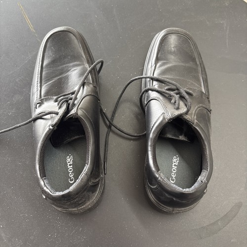 George Men’s Size 9 Black Lace Up Dress Shoes - photo 4