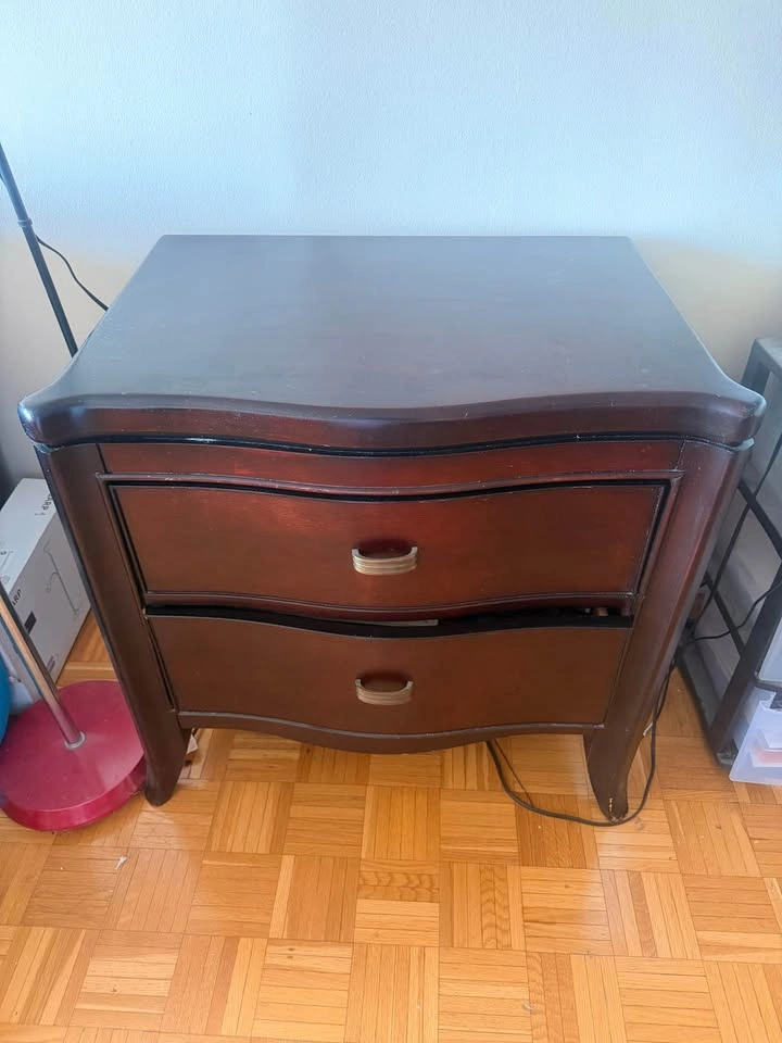 Vintage Solid Wood 2-Drawer Chest - photo 2