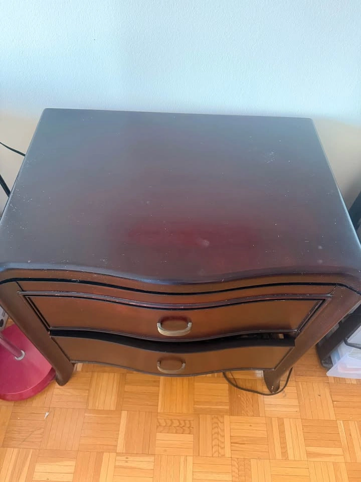 Vintage Solid Wood 2-Drawer Chest - photo 3