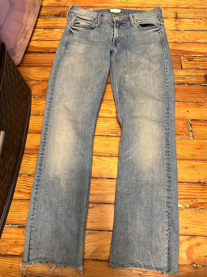 MOTHER The Rascal Slit Undone Hem Jeans Size 27