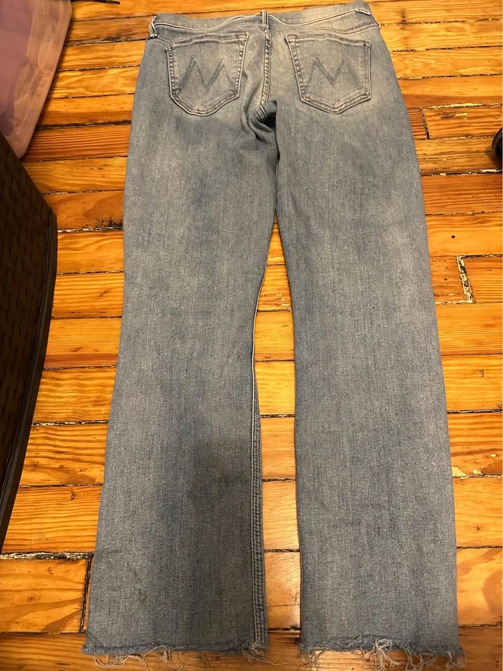 MOTHER The Rascal Slit Undone Hem Jeans Size 27 - photo 2