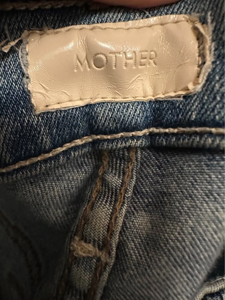 MOTHER The Rascal Slit Undone Hem Jeans Size 27 - photo 4