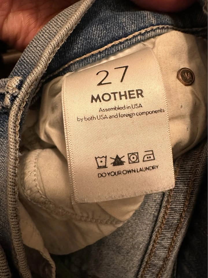 MOTHER The Rascal Slit Undone Hem Jeans Size 27 - photo 5