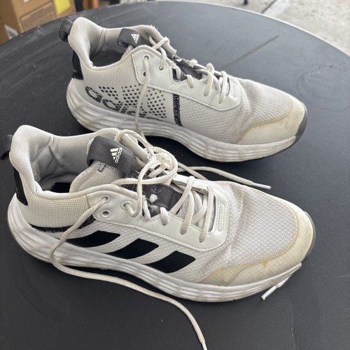 Adidas Men’s Size 9 White Black Running Shoes Athletic Sneakers - photo 2