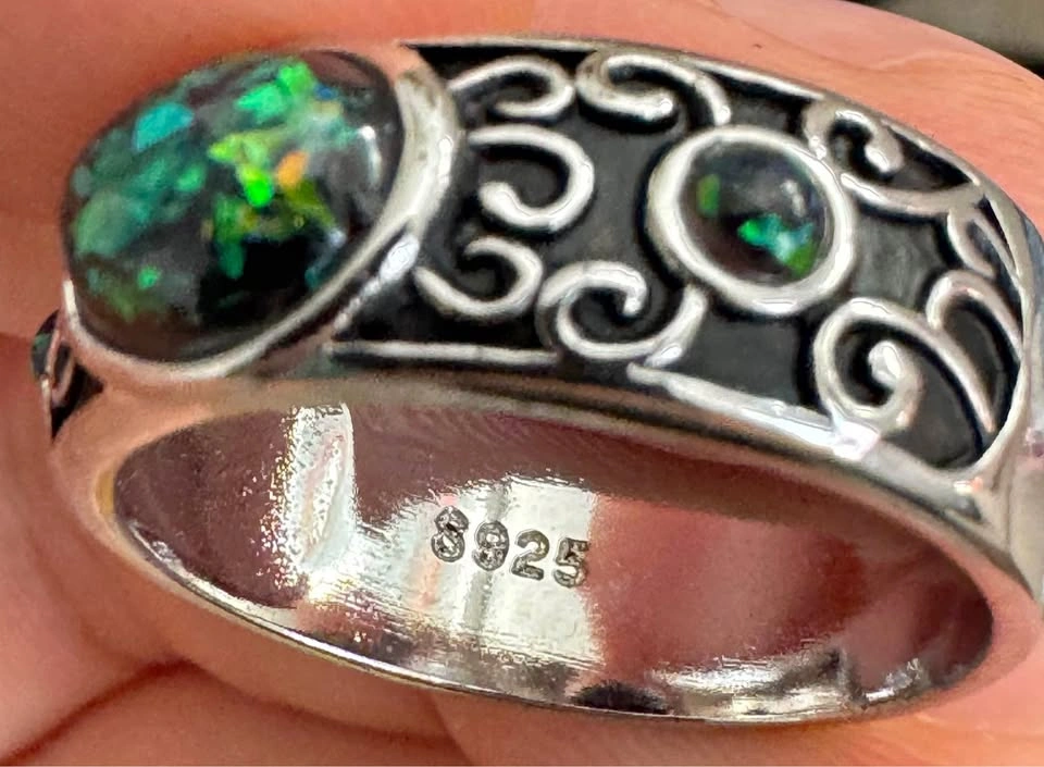 Men’s Rings – 925 Sterling Silver, Opal Style, Nautical & Dragon