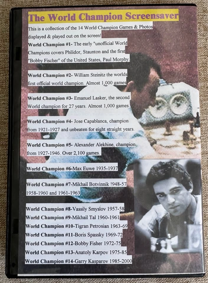 Vintage TobyChess World Champion Chess Screensaver CD-ROM - photo 2