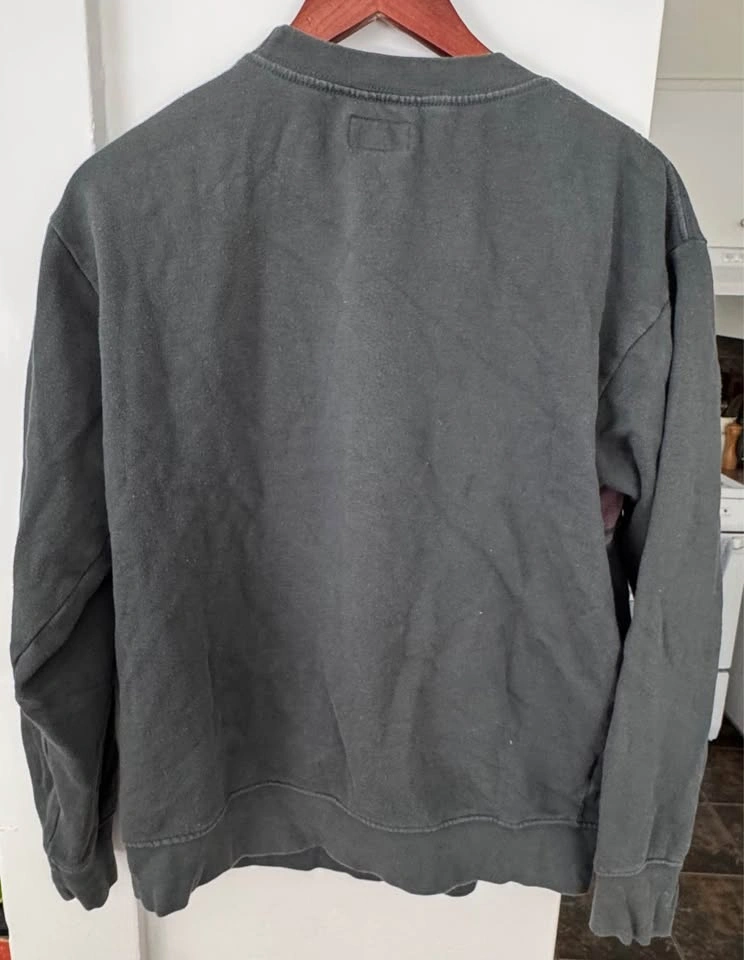 OBEY Worldwide Crewneck Sweatshirt – Charcoal / Burgundy – Size - photo 3