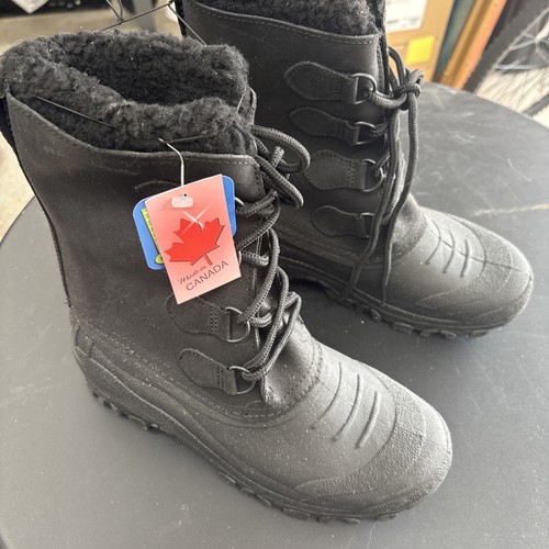 Made in Canada Winter Boots Size 9 Black Insulated