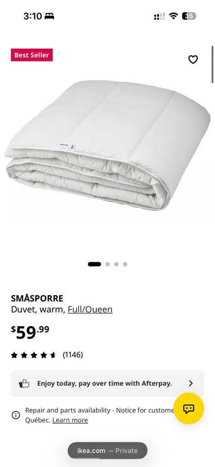 IKEA SMÅSPORRE Duvet and BRUDKRUSBÄR Duvet Cover Set