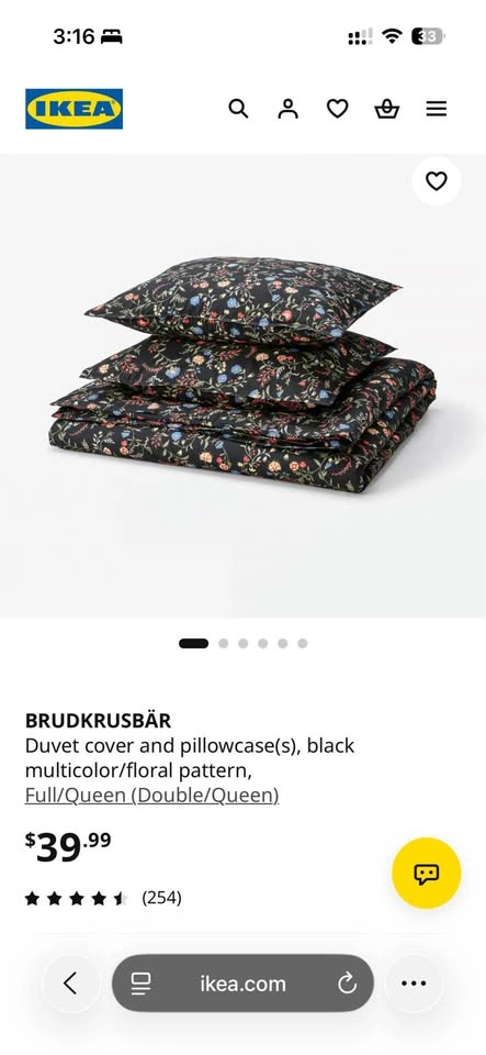 IKEA SMÅSPORRE Duvet and BRUDKRUSBÄR Duvet Cover Set - photo 2