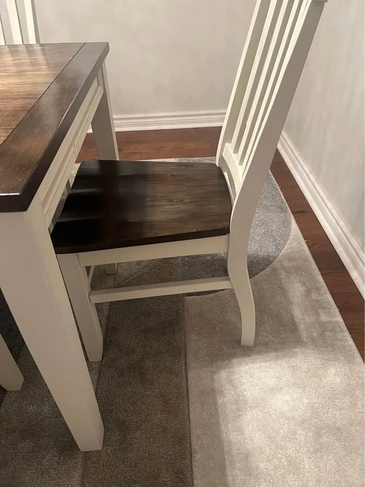 Two-Tone Wooden Dining Table Set with 6 Chairs - photo 4