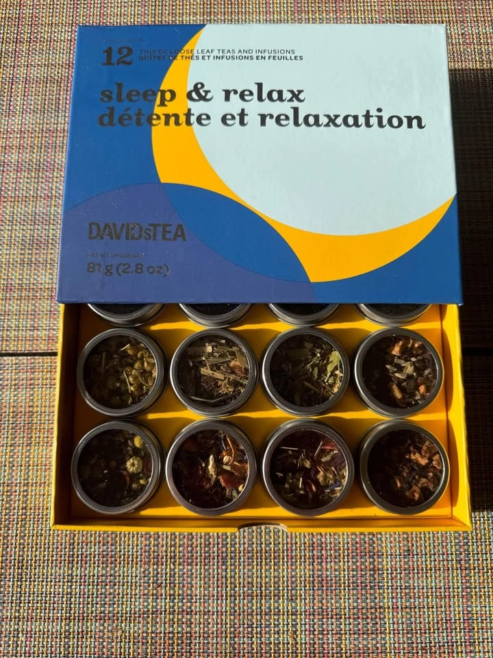DAVIDsTEA Sleep & Relax 12 Tea Sampler Set - Brand New - photo 4