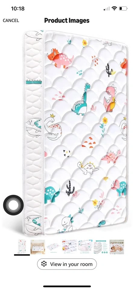 White Wooden Toddler Bed with Mattress - photo 4
