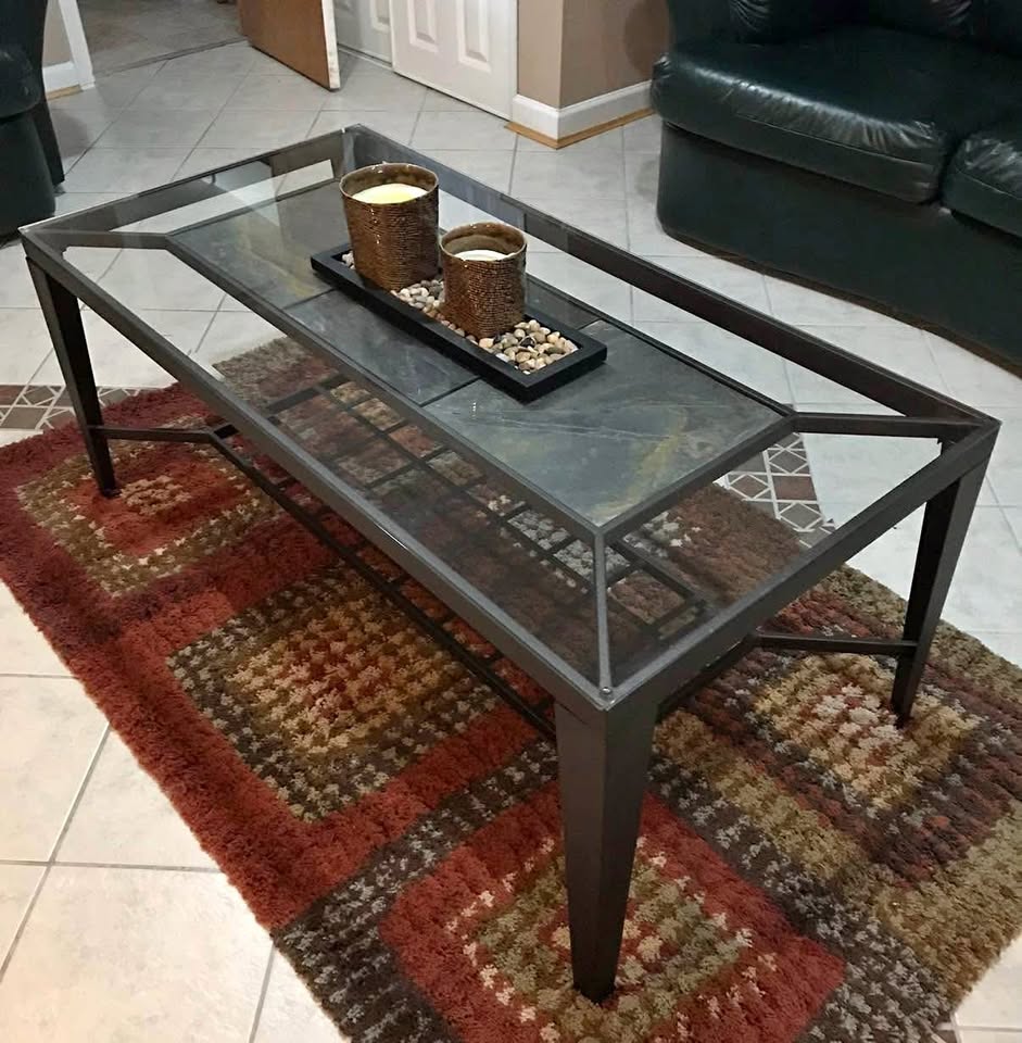 3 Glass tables - 1 center and 2 side tables