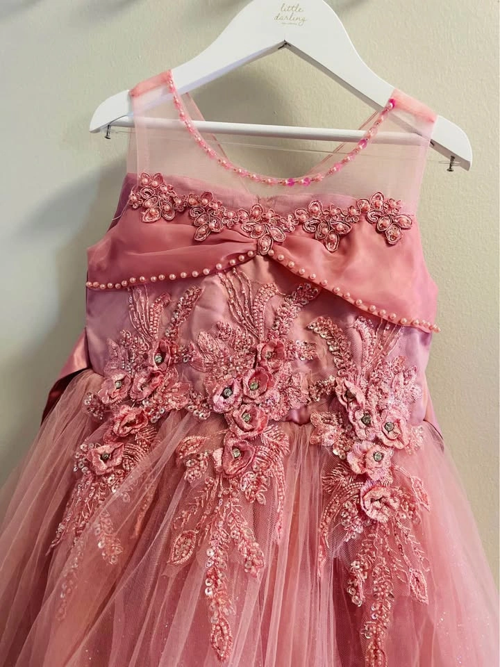 Old Rose Girl's Formal Flower Dress - photo 2