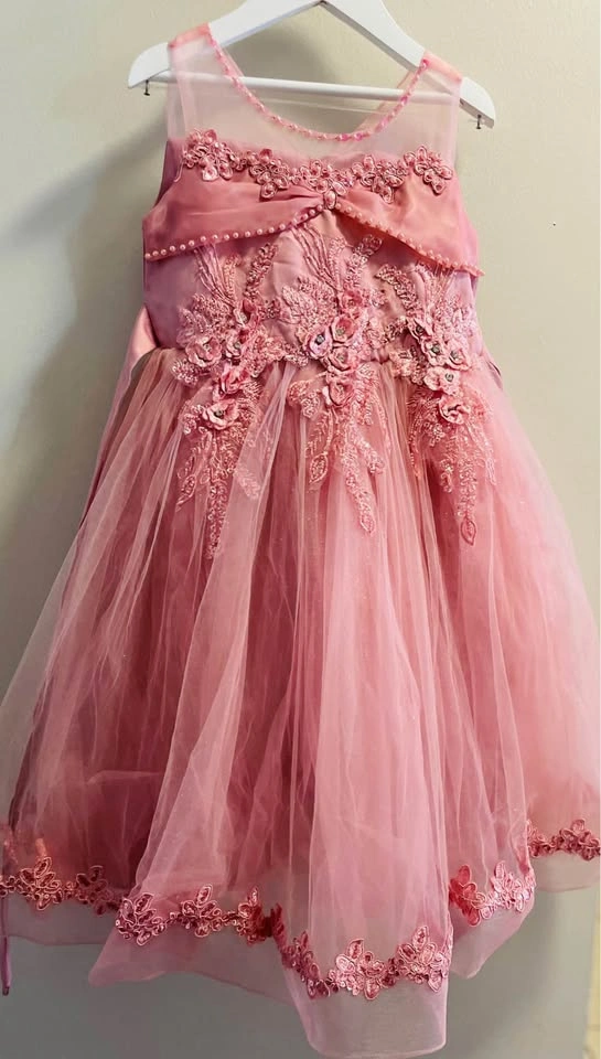 Old Rose Girl's Formal Flower Dress - photo 3