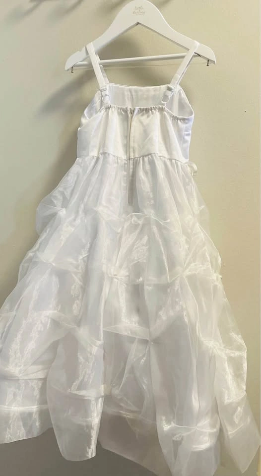 White dress/gown for 6-8 years old girl - photo 4