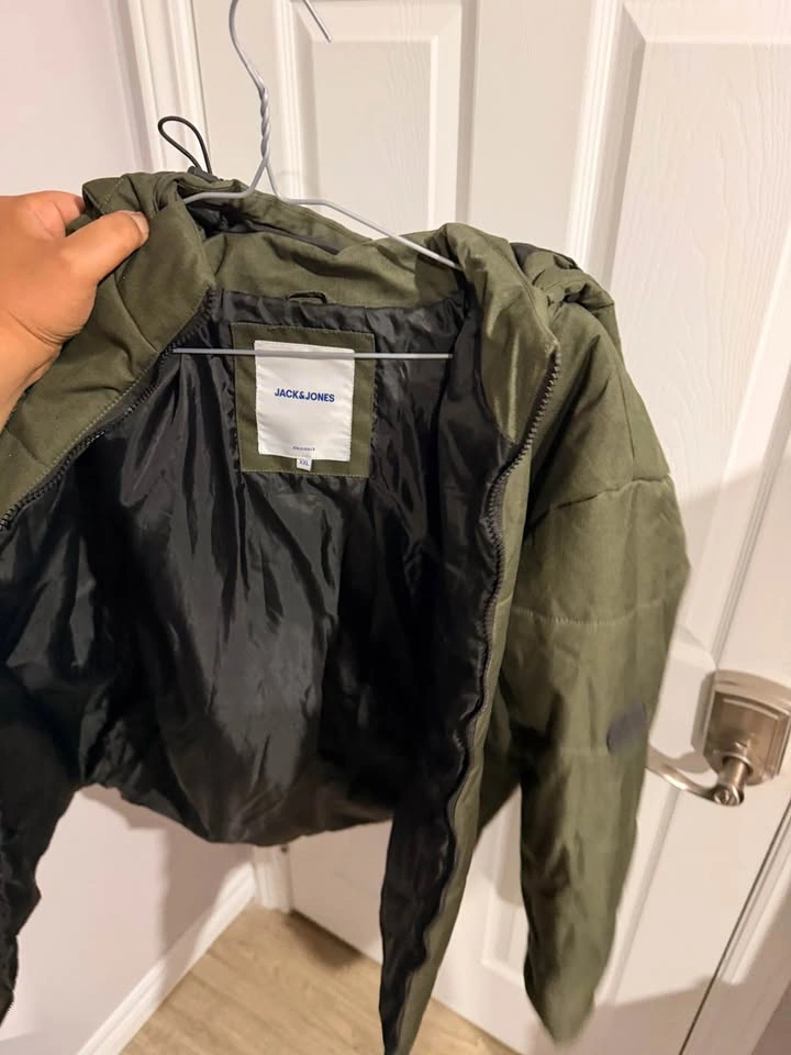 Jack & Jones Men’s Olive Green Hooded Jacket – XXL - photo 3