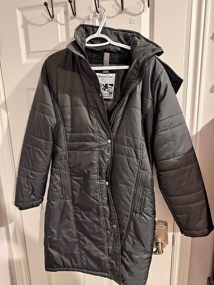 Women’s Warmline Black Winter Parka – Size XL