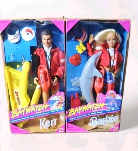 Lot of 2 Vintage Barbie And Ken Baywatch 1994 Dolls