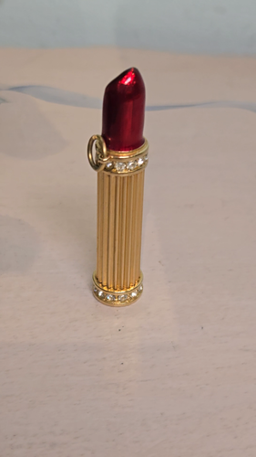Swarovski Pendant Lipstick, Gold Tone With Rhinestones - photo 2