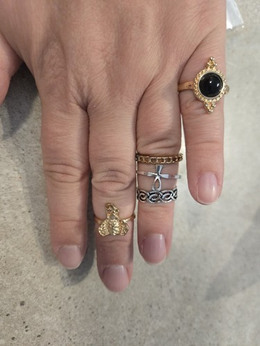 Costume Jewelry Women's Rings Lot of 5 Various sizes - photo 2