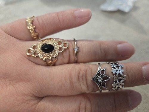 Costume Jewelry Women's Rings Lot of 5 Various sizes - photo 5