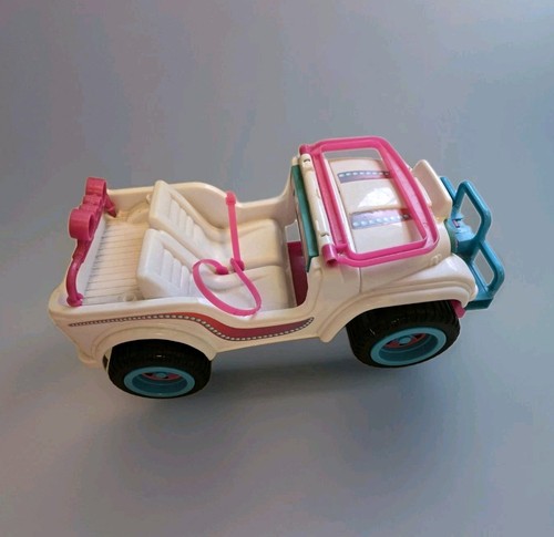 Barbie Beach Sun Wheeler White Pink Blue Jeep Wrangler Toy
