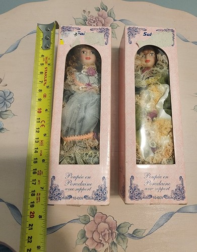 RARE 7.5" Mini Porcelain Dolls Sabre, Brand New In Box, Lot of 2 - photo 2