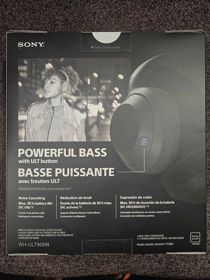 New Sony ULTWEAR Headphones WH-ULT900N - FOREST GRAY - photo 2