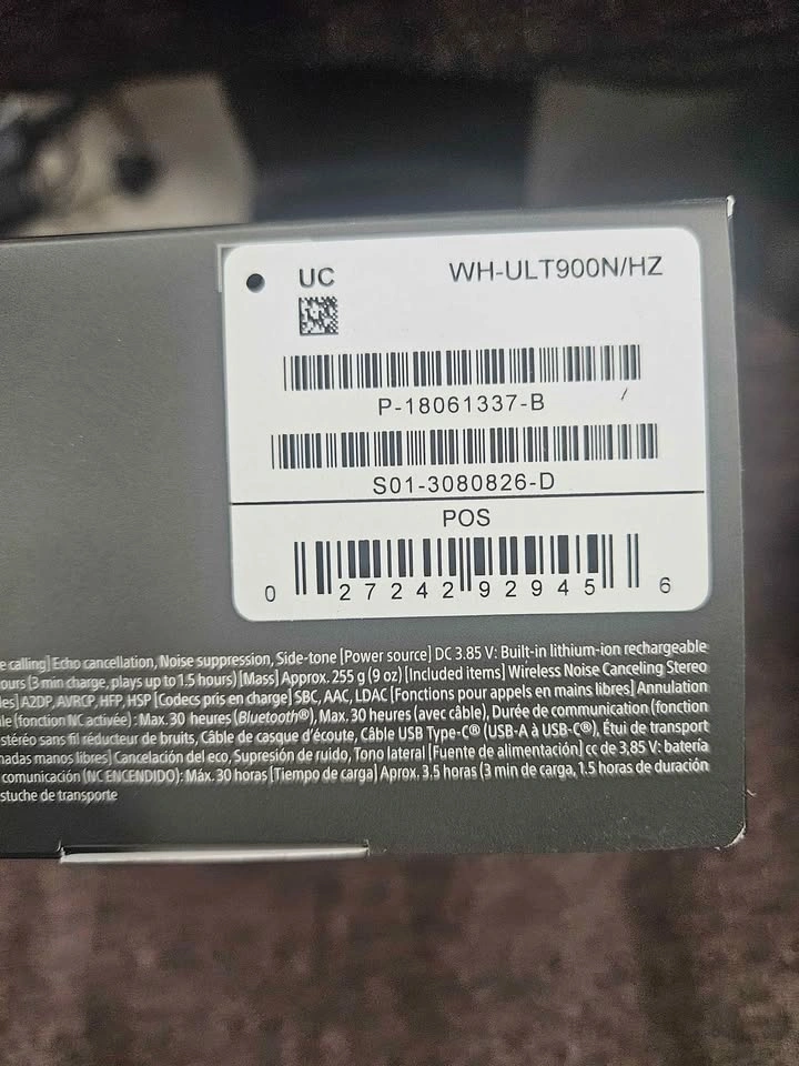 New Sony ULTWEAR Headphones WH-ULT900N - FOREST GRAY - photo 4