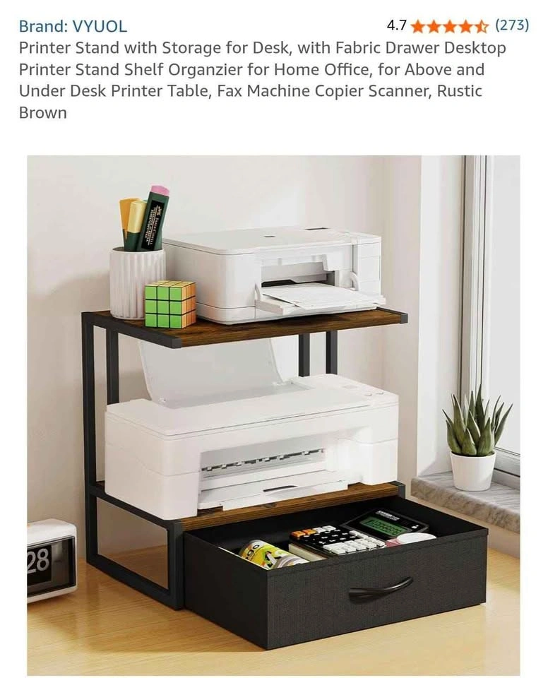Printer stand shelf organizer - photo 4