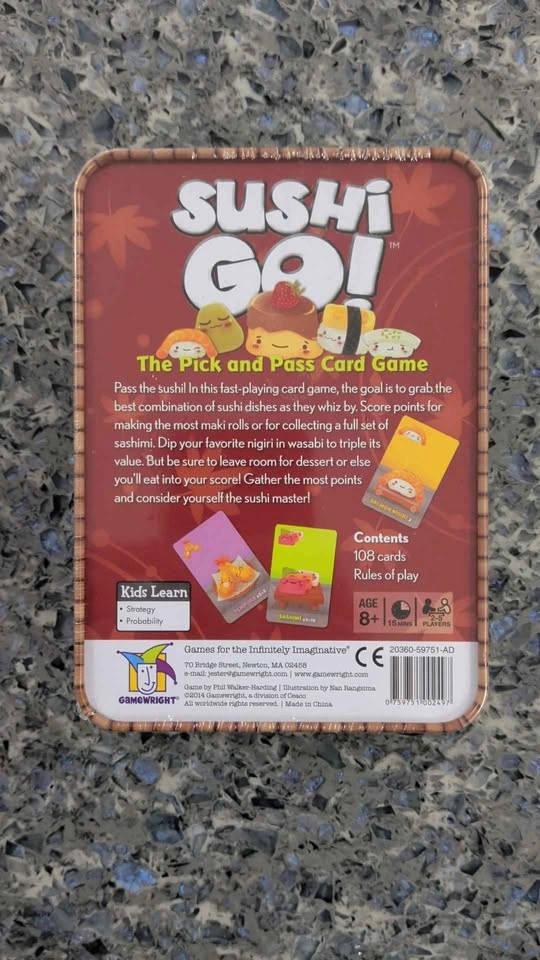 BNIB Gamewright Sushi Go! Card Game - photo 2