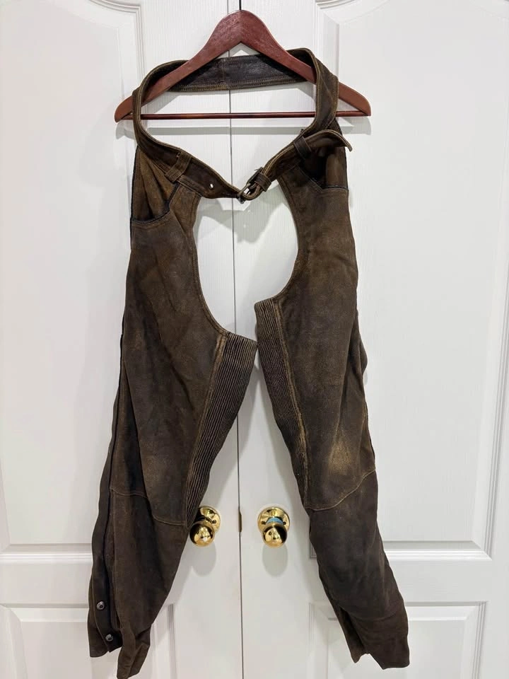 Vintage Rare Harley-Davidson Leather Motorcycle Chaps