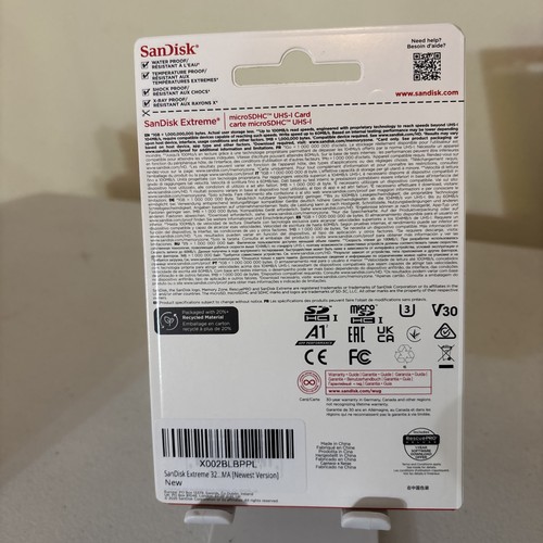 NEW! Sandisk Extreme 32GB Micro SD Card +Adapter - photo 2