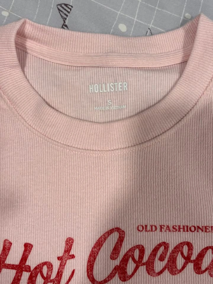 Hollister Pink Hot Cocoa Graphic Ribbed T-Shirt Size S - photo 4