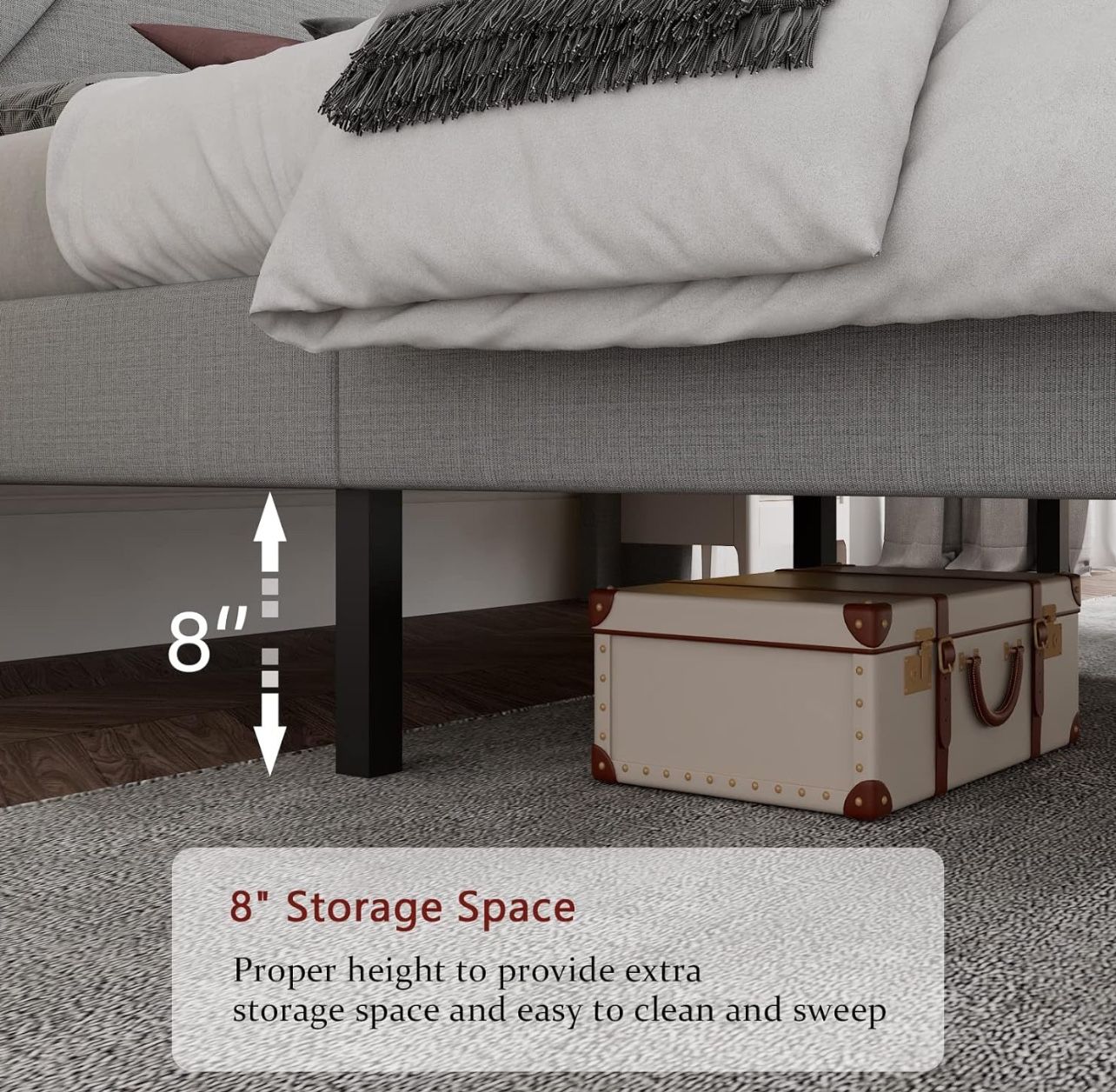 FREE Queen Size Fabric Bed frame Without Mattress - photo 5