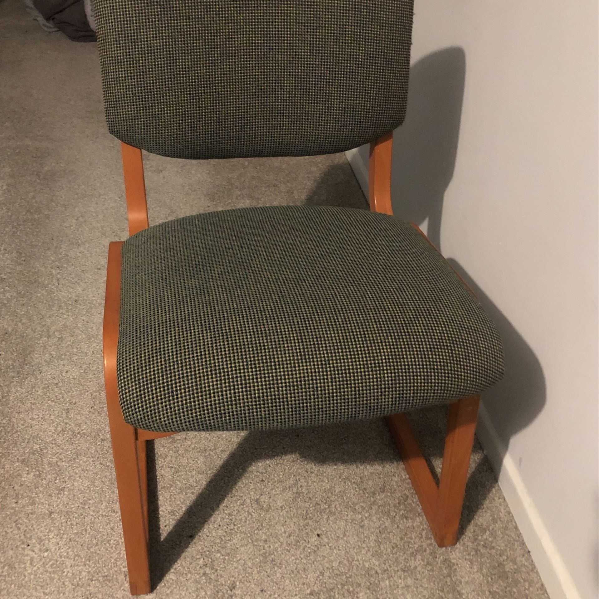 Green Rocker Chair With Neat Brown Wooden Finish - photo 2