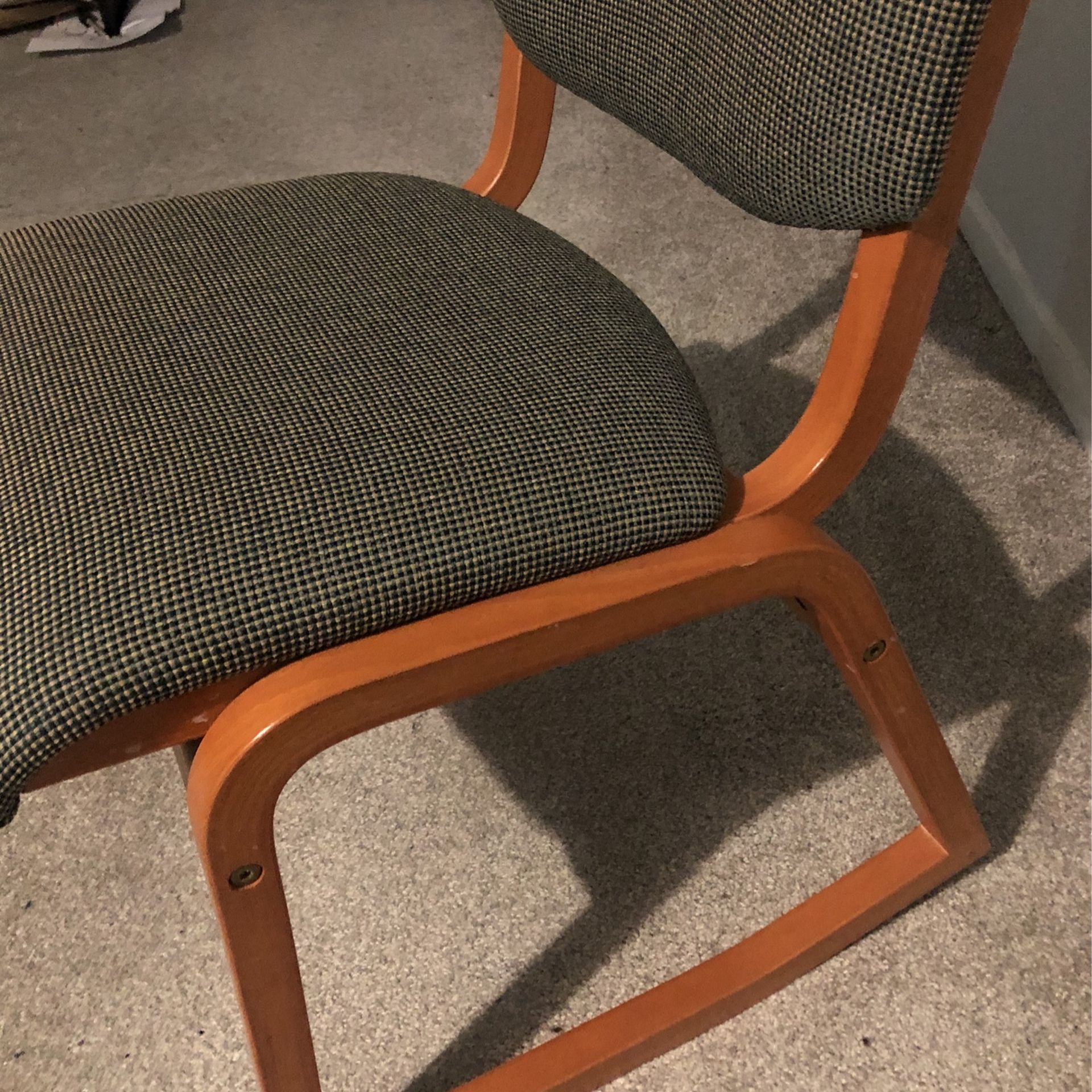 Green Rocker Chair With Neat Brown Wooden Finish - photo 3