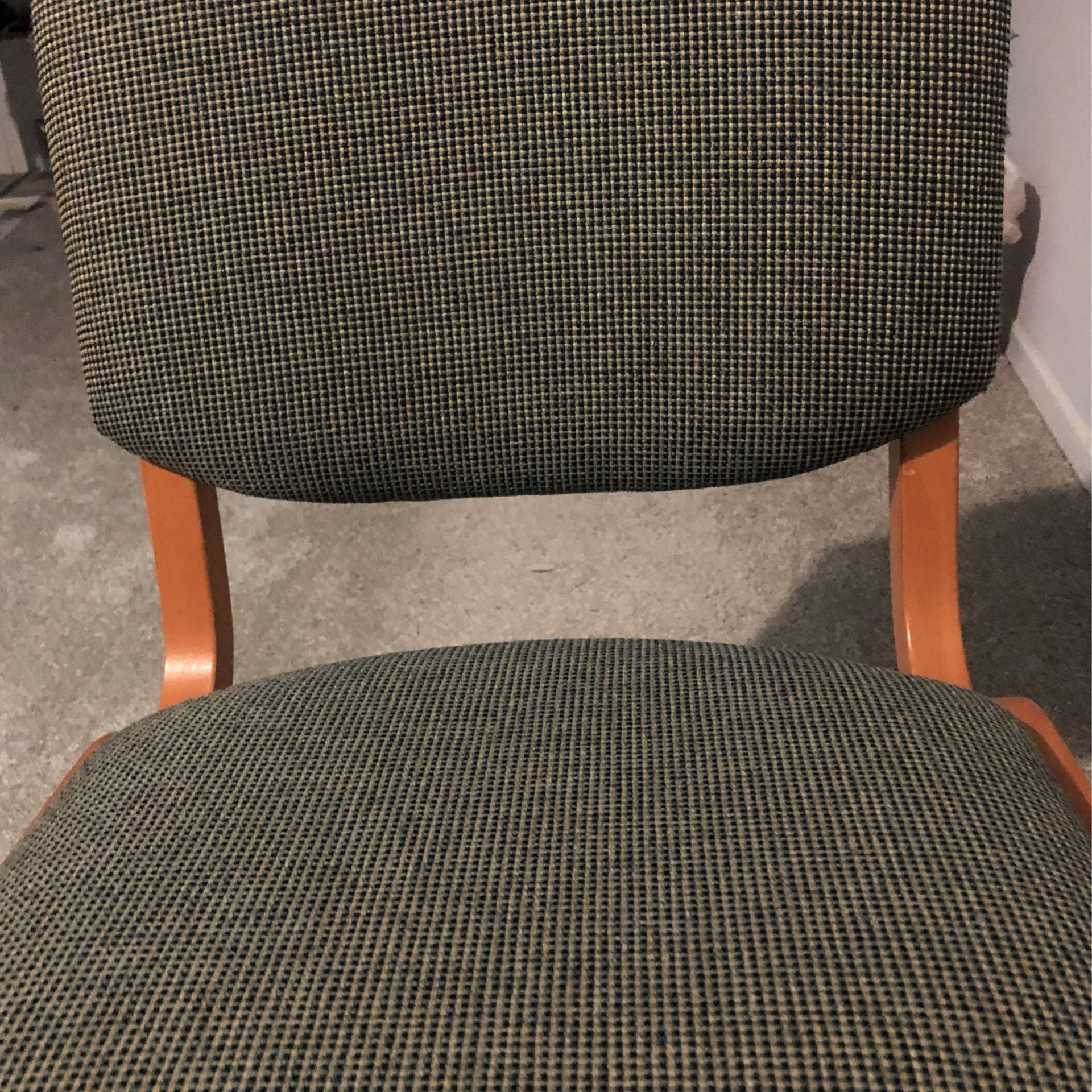 Green Rocker Chair With Neat Brown Wooden Finish - photo 4