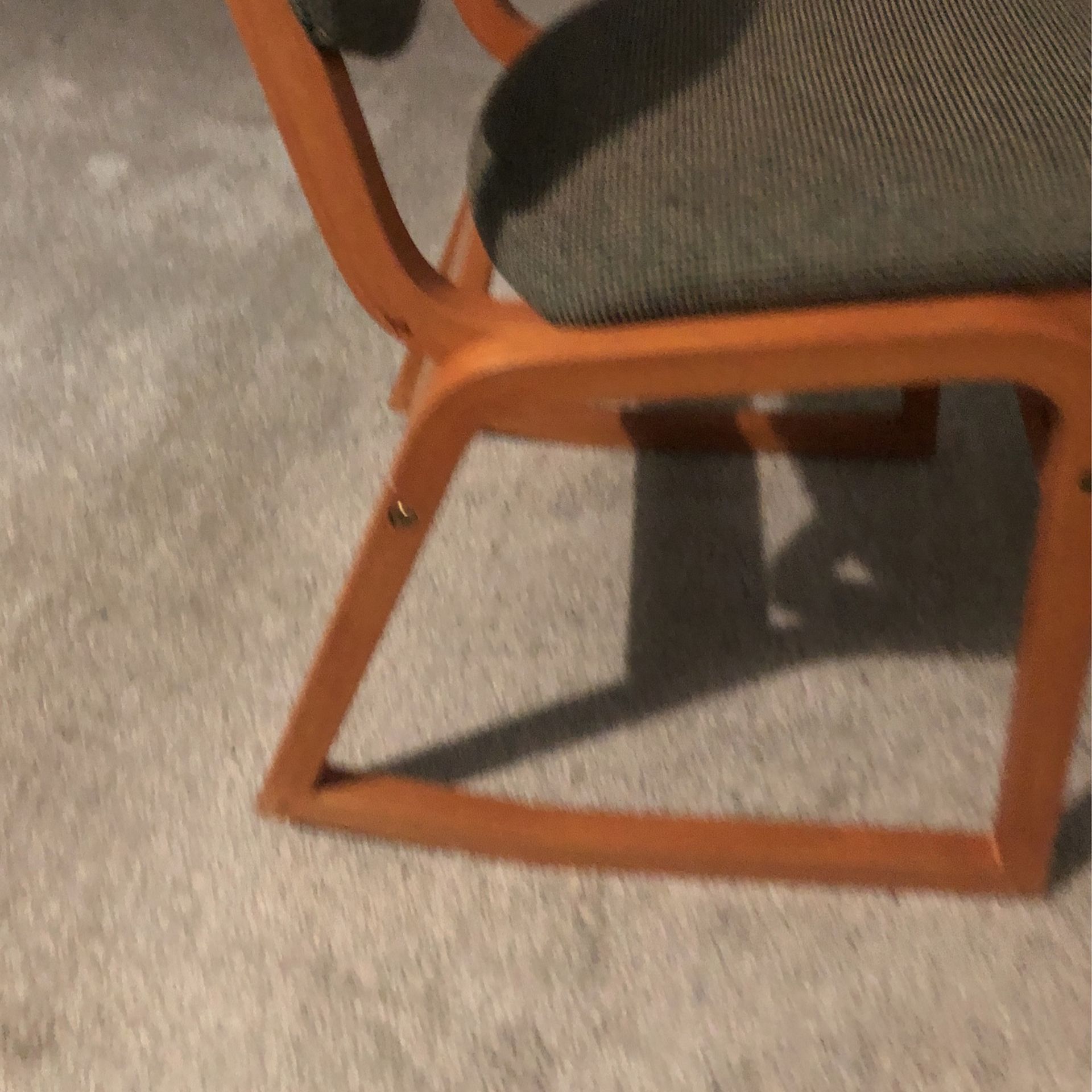 Green Rocker Chair With Neat Brown Wooden Finish - photo 5