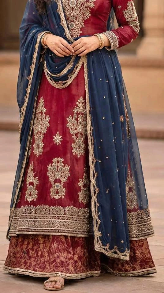 Elegant Embroidered Pakistani/Indian Wedding Party Wear
