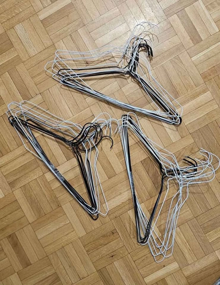 Assorted Plastic, Wire, and Wooden Clothing Hangers - photo 2