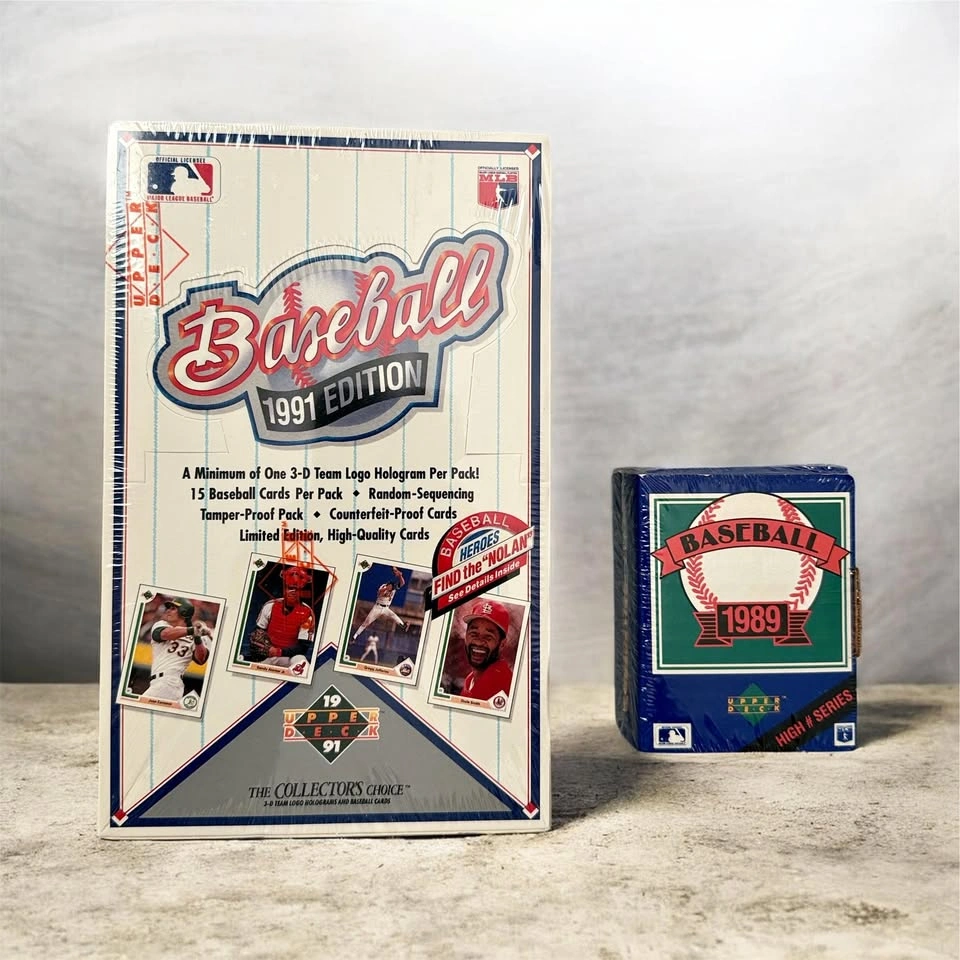 Vintage Upper Deck Baseball Card Boxes - 1989 & 1991