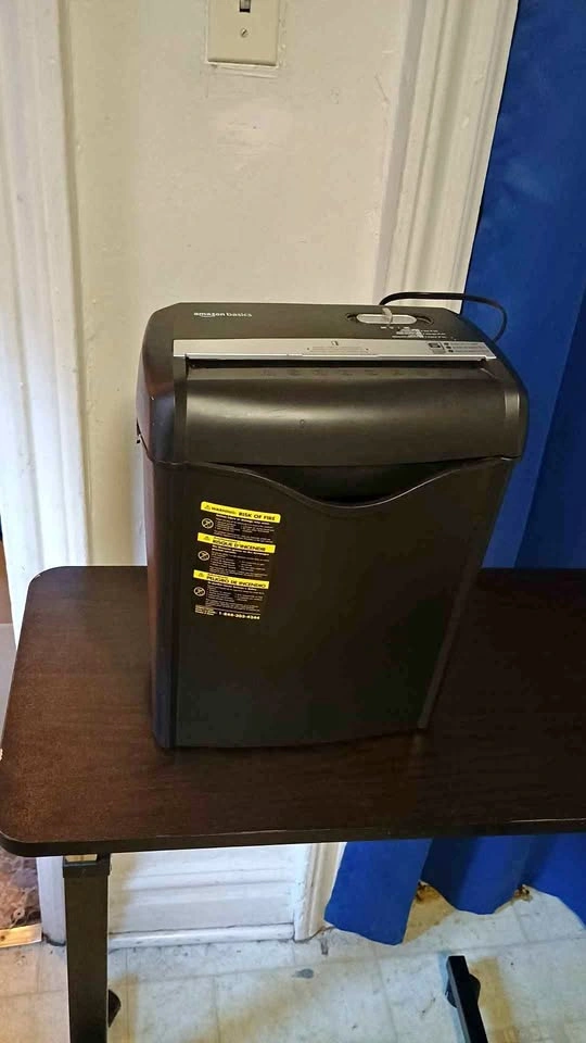 6-Sheet Strip-Cut Paper Shredder for Credit Cards, CDs, DVDs