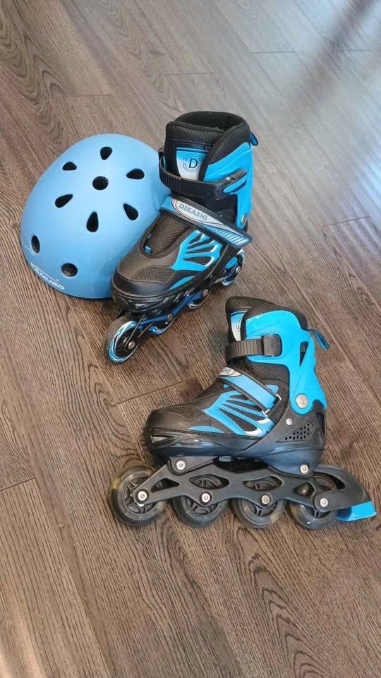 Adjustable Rollerblades and Helmet Size M (34-37 EUR) - photo 3
